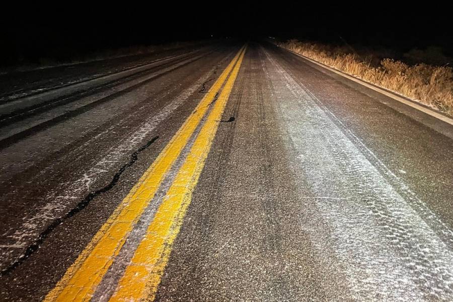 Corte de rutas por las gélidas condiciones climáticas