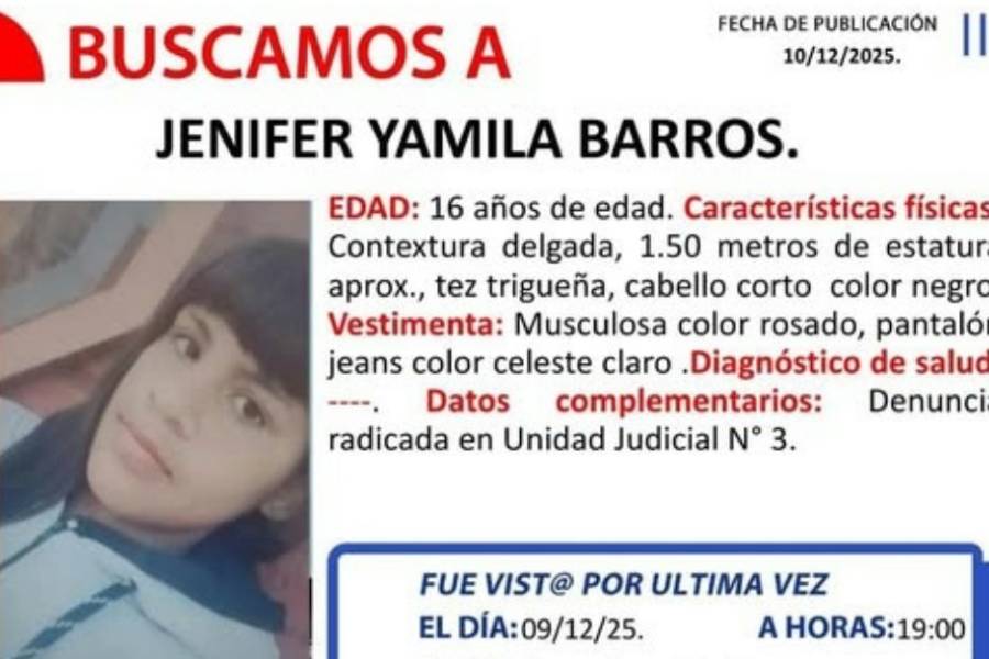 Buscan a Jenifer Yamila Barros