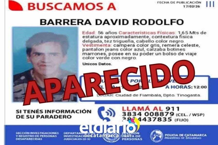 Buscan a un hombre de 56 años desaparecido en Fiambalá