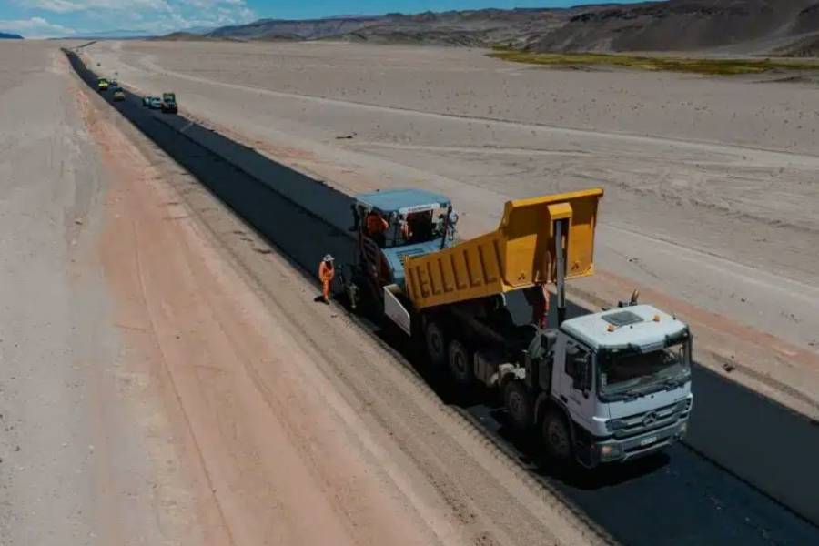 Jalil recorrió la obra de Ruta 43