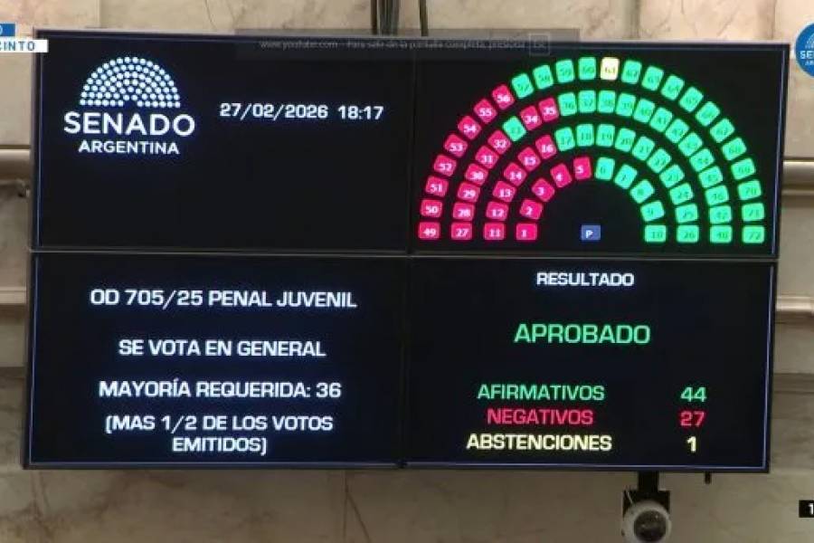 El Senado convirtió en ley el Régimen Penal Juvenil: quiénes votaron a favor de bajar la edad de imputabilidad