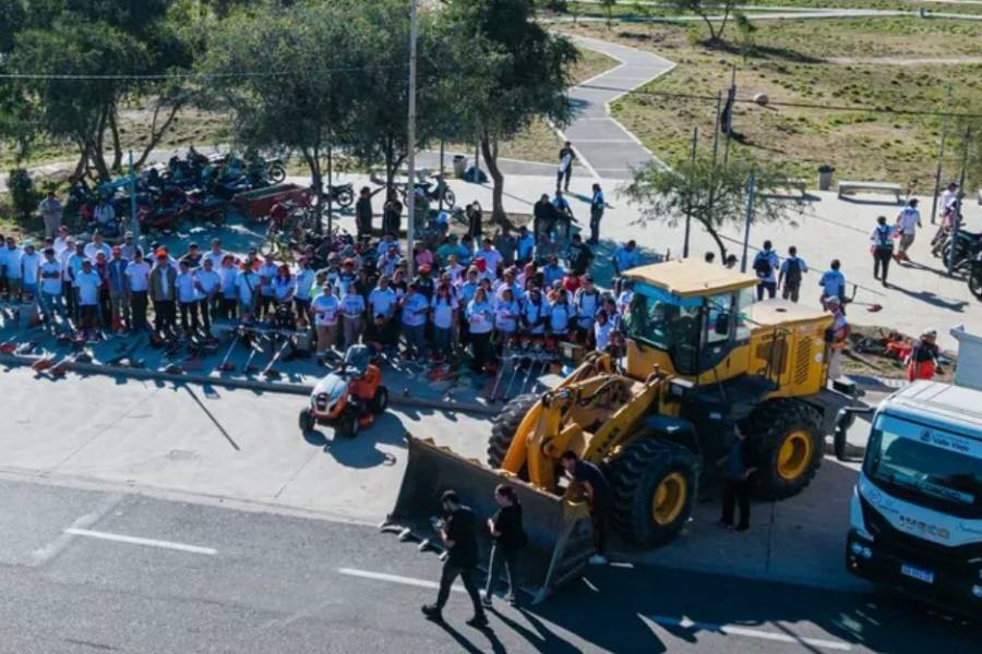 Valle Viejo realiza acondicionamiento de espacios públicos y limpieza de barrios