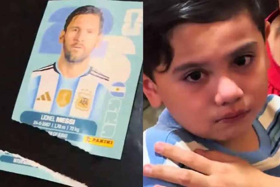 Todo es dolor. Rompió sin querer la figurita de Messi del Mundial y explotó el video: hasta reaccionó MrBeast